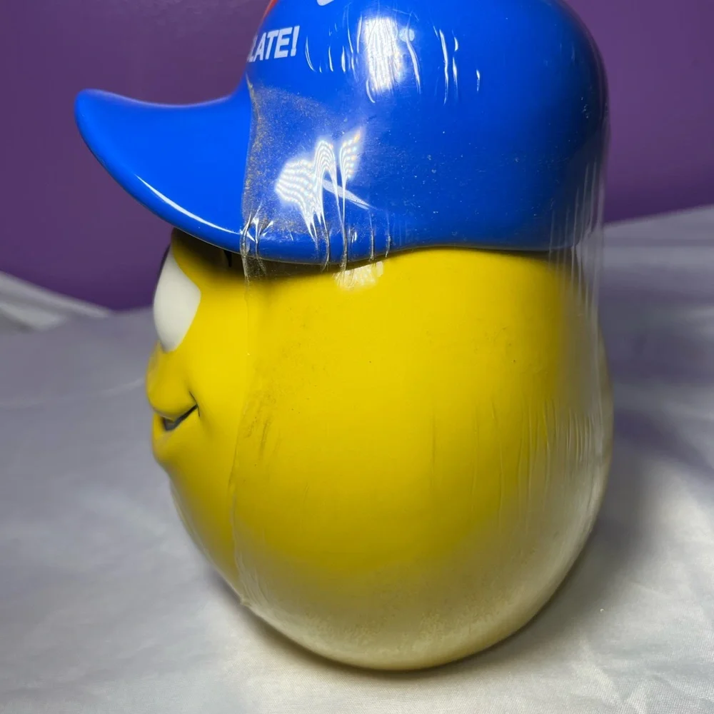 Vintage Yellow M&M’s‎ Galerie Ceramic Candy Cookie Jar NEW Sealed Rare
